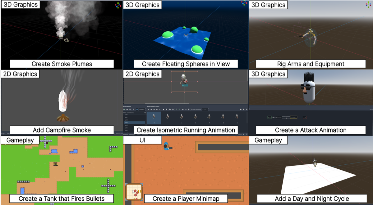 GameDevBench teaser figure